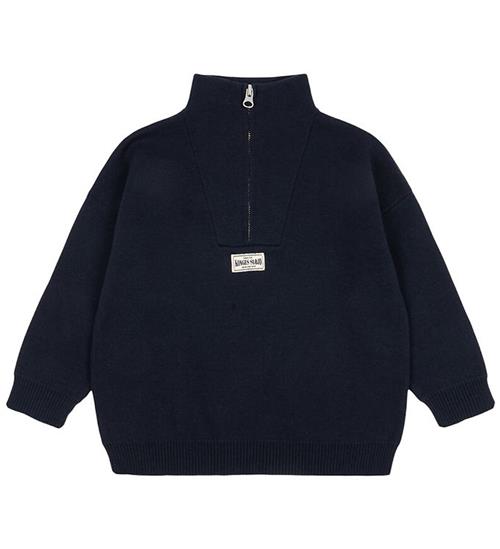 Konges Sløjd Bluse - Mano Half Zip - Total Eclipse