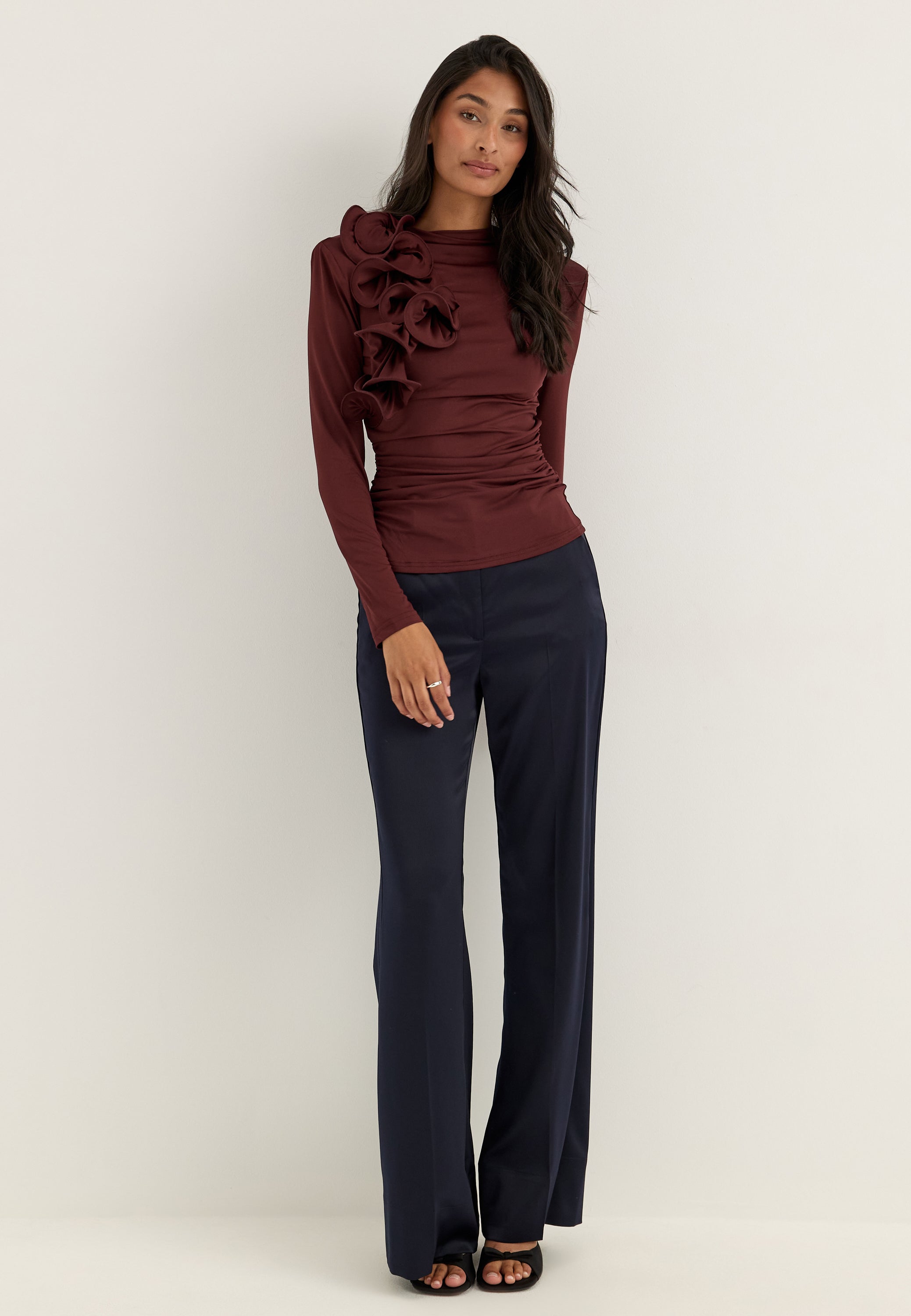 BUBBLEROOM OCCASION Flounce long Sleeve Top