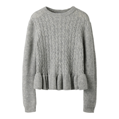 NAME IT Striktrøje Linda Grey Melange