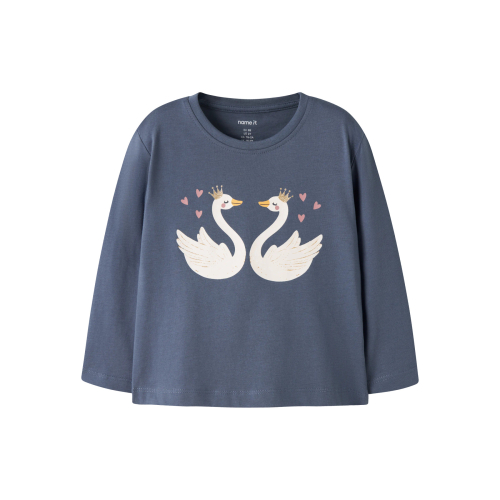 NAME IT Bluse Veen Vintage Indigo Swan Princess