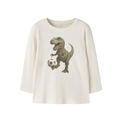 NAME IT Bluse Voto Antique White Dino Football