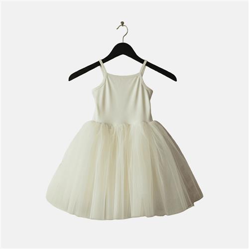DOLLY by Le Petit Tom Dolly Romantic Ballet Tutu-kjole Vanille  Vanille-1-3 Y  Hvid  1-3 år  Piger