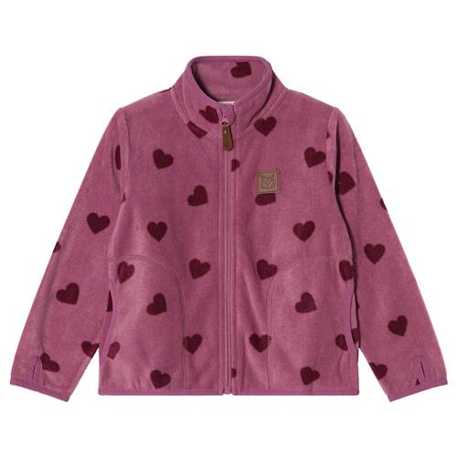Kuling Northpole Fleece-jakke Mauve Hearts  Mauve Hearts-134/140 cm  Lyserød  134/140 cm  Drenge, Piger