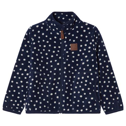 Kuling Northpole Fleece-jakke Navy Polka Dots  Navy Polka Dots-134/140 cm  Marineblå  134/140 cm  Drenge, Piger
