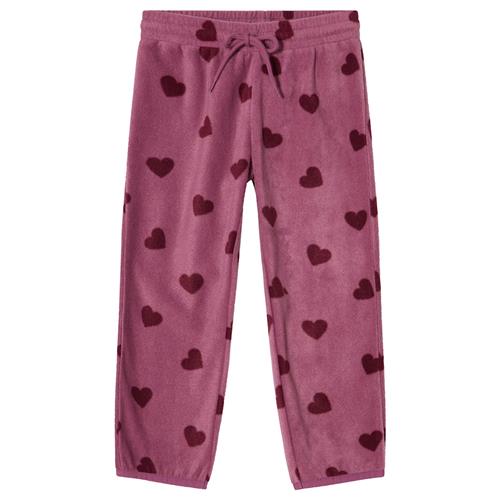 Kuling Northpole Fleece-bukser Mauve Hearts  Mauve Hearts-98/104 cm  Lyserød  98/104 cm  Drenge, Piger