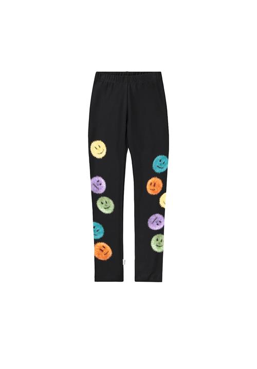 Molo Niki Leggins L Colourful Fluff Colourful Fluff 104 cm  Sort  104 cm  Piger