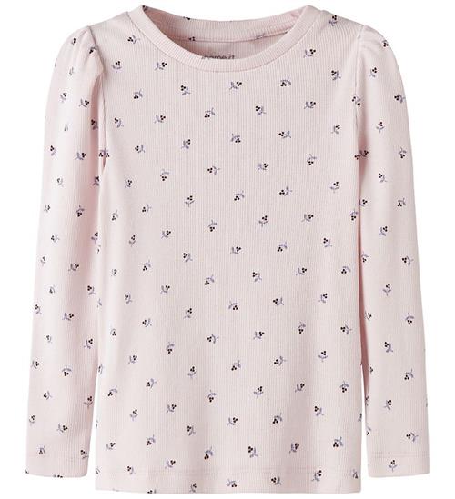 Name It Bluse - NmfNicole - Rib - Slim - Raindrops On Roses m. B