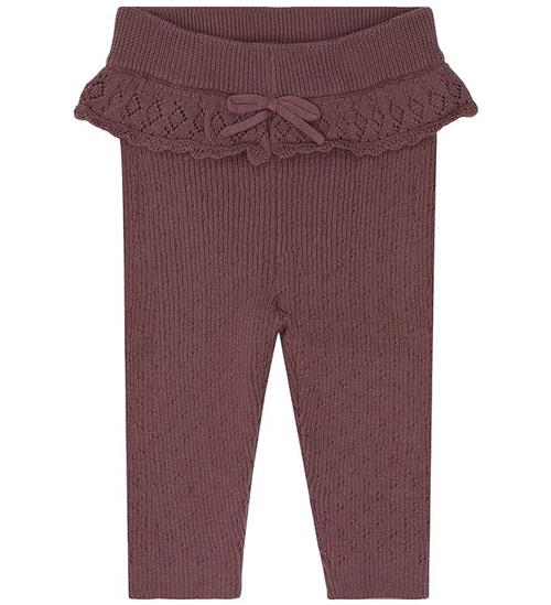 Hust and Claire Leggings - Rib - Strik - HCLisa - Plum