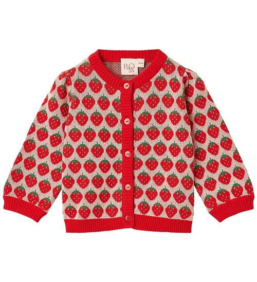 Flöss Cardigan - Strik - Line - Blossom Pink Berry