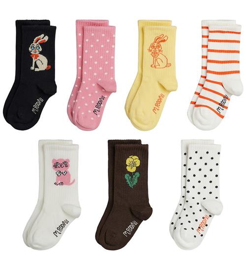 Mini Rodini Strømper - 7-pak - Rabbit - Multi