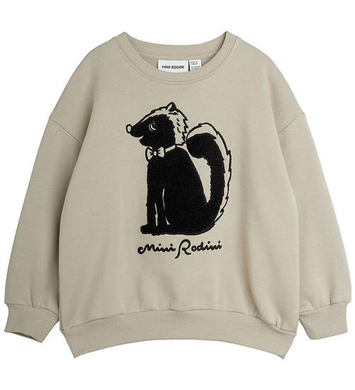 Mini Rodini Sweatshirt - Stinkdyr - Chenille - Grå