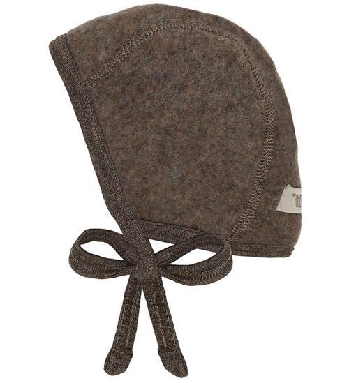 Huttelihut Babyhjelm - Uldfleece - Brown Melange