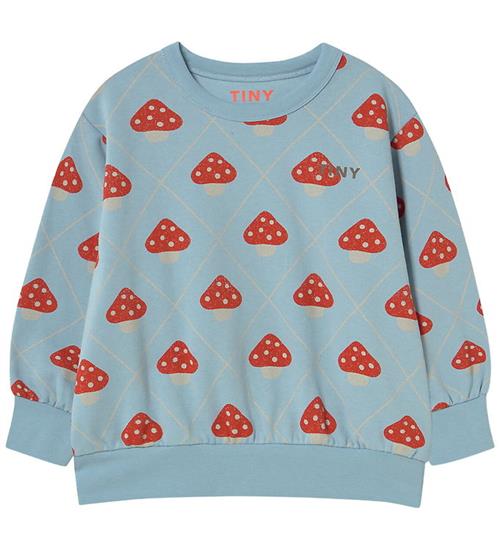 Tiny Cottons Sweatshirt - Mushrooms - Denim Blue