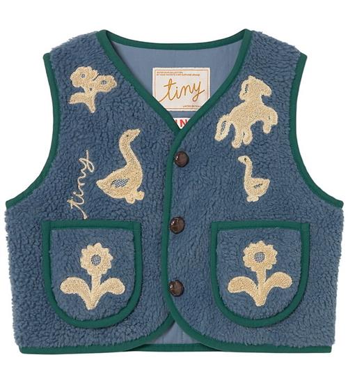 Tiny Cottons Vest - Fleece - Sherpa - Stone