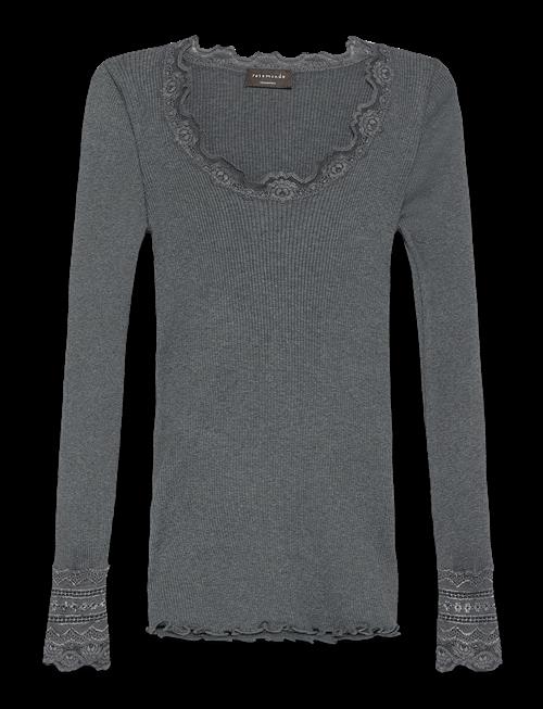 Rosemunde | Rwbenita Silk Ls O-Neck Lace T-Shirt | S