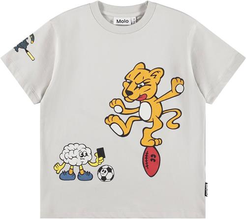 Molo Riley T-shirt Curious Friends  Curious Friends 98 cm  Grå  98 cm  Drenge