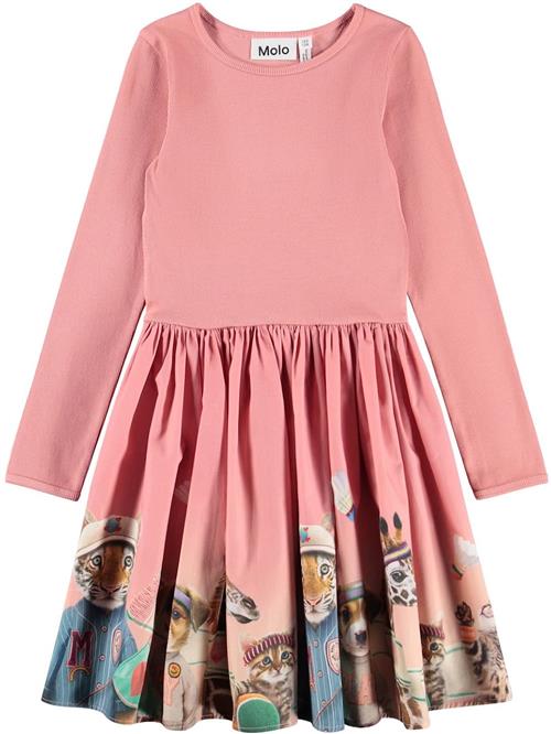 Molo Casie Dress Ls Cheerful Cheer Cheerful Cheer 98/104 cm  Lyserød  98/104 cm  Piger