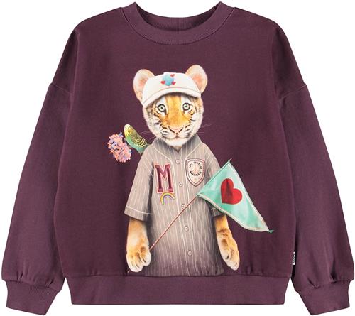 Molo Maxi Sweatshirt Sporty Tiger  Sporty Tiger 116 cm  Rød  116 cm  Piger