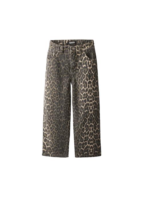 Molo Aska Woven Pants Brushed Leo Brushed Leo 152 cm  Sort  152 cm  Drenge, Piger