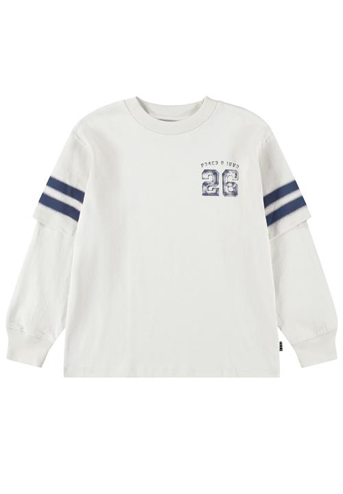 Molo Renton T-Shirts Long Sleeves Spray Numeric Spray Numeric 98 cm  Hvid  98 cm  Drenge