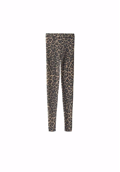 Molo Nadine Wool Leggins L Brushed Leo Brushed Leo 146/152 cm  Sort  146/152 cm  Piger