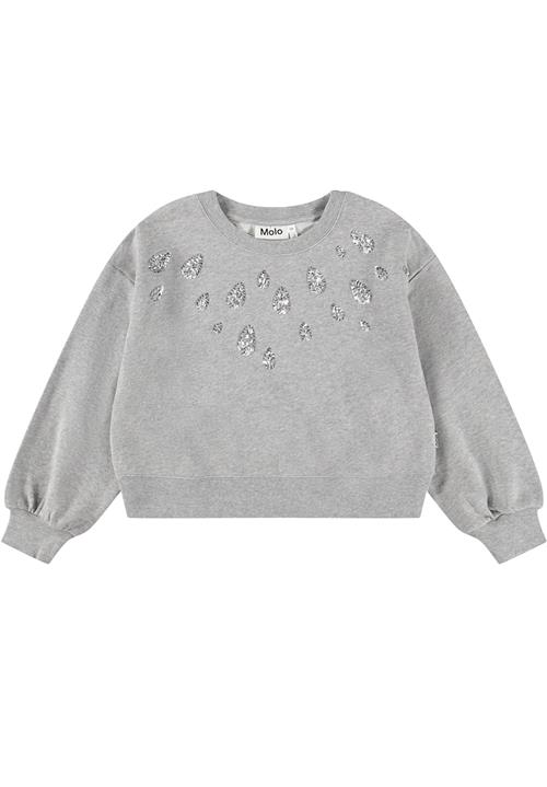 Molo Miki Sweat Shirt Grey Melange Grey Melange 110 cm  Grå  110 cm  Piger