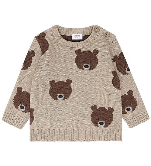 Hust and Claire Bluse - Strik - HcPilou Bear - Beige Melange
