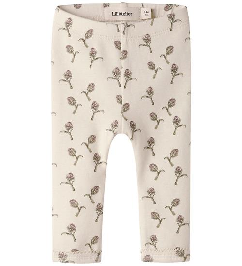 Lil Atelier Leggings - NbfGayo - Slim - Turtledove/ARTICHOKE