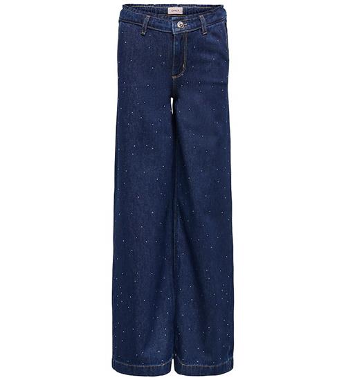Kids Only Jeans - KogComet - Wide - Dark Blue Denim/RHINESTONES