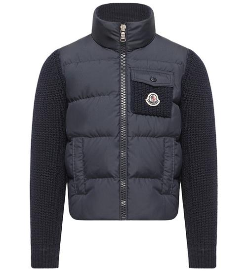 Moncler Cardigan - Uld/Dun - Navy