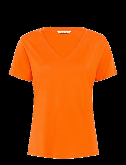 Cream | Crnaia Deep V-Neck T-Shirt | XXL