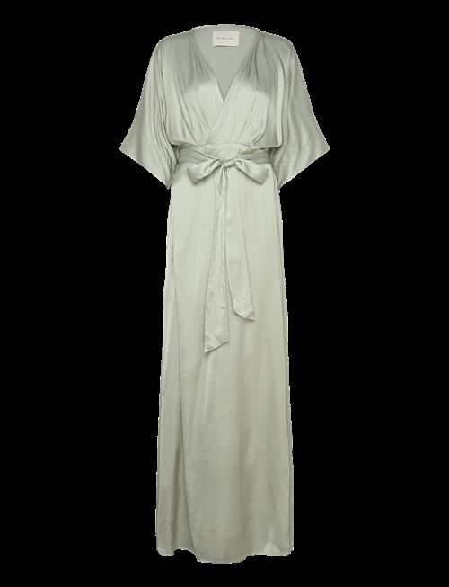 Malina | Lilly Wrap Satin Maxi Dress | M