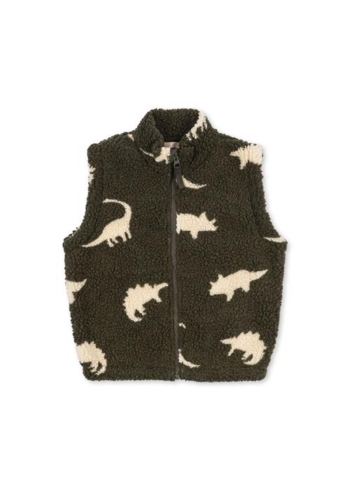 Konges Sløjd Jody Vest I Plysfleece Dino Silhouette  Dino Silhouette-2Y  Grøn  2 år  Drenge