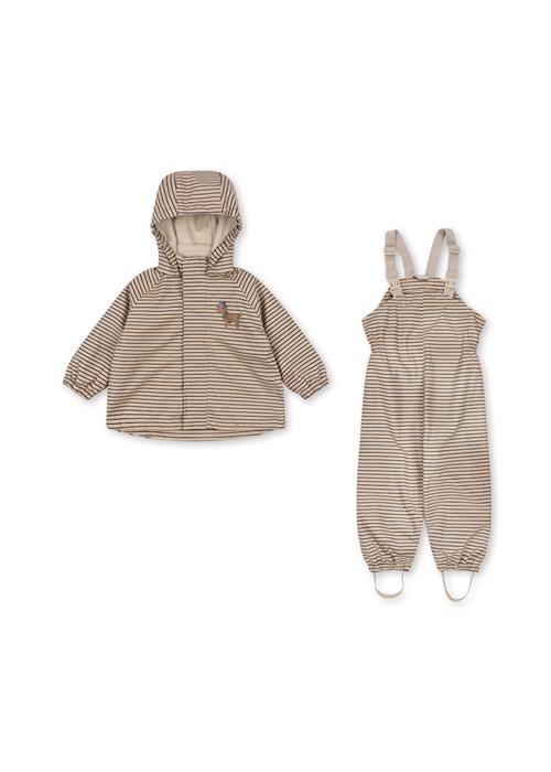 Konges Sløjd Rainy Palme Regnsæt Stripe La Mer  Stripe La Mer-18M  Blå  18 måneder  Drenge, Piger