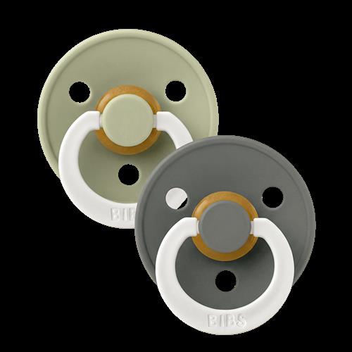 BIBS Colour 2-pak Latex-sutter Sage Glow  Sage Glow 0-6 M  Grøn  0-6 måneder  Drenge, Piger