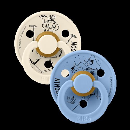 BIBS BIBS X Moomins Mymble 2-pak Latex-sutter Ivory  Ivory 0-6 M  Hvid  0-6 måneder  Drenge, Piger