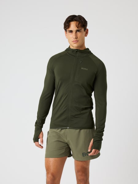 Björn Borg Borg Performance Mid Layer Hood Grøn, XL