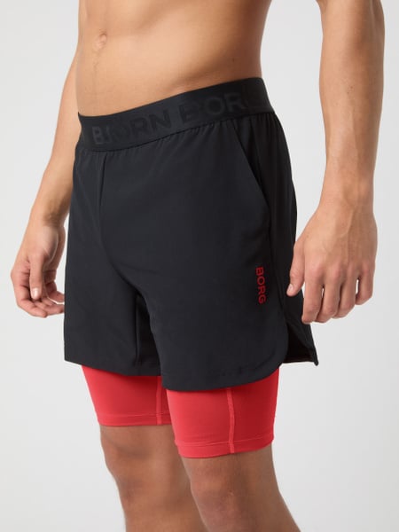 Björn Borg Borg 2 In 1 Shorts Sort, XXL