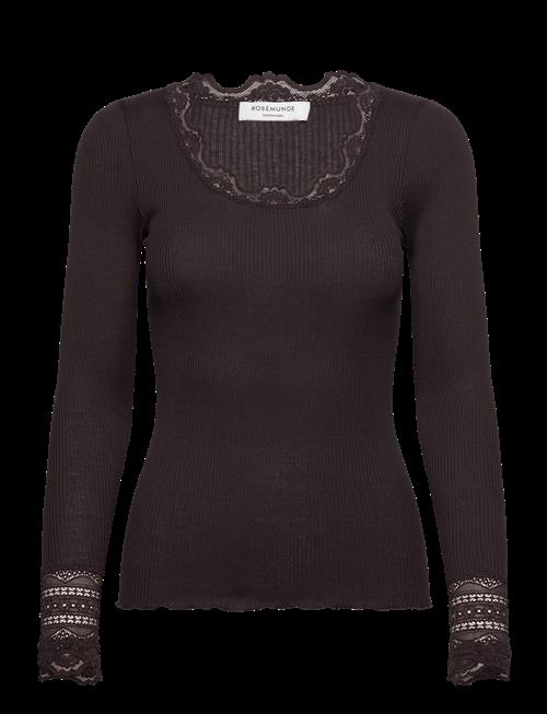 Rosemunde | Rwbenita Silk Ls O-Neck Lace T-Shirt | S