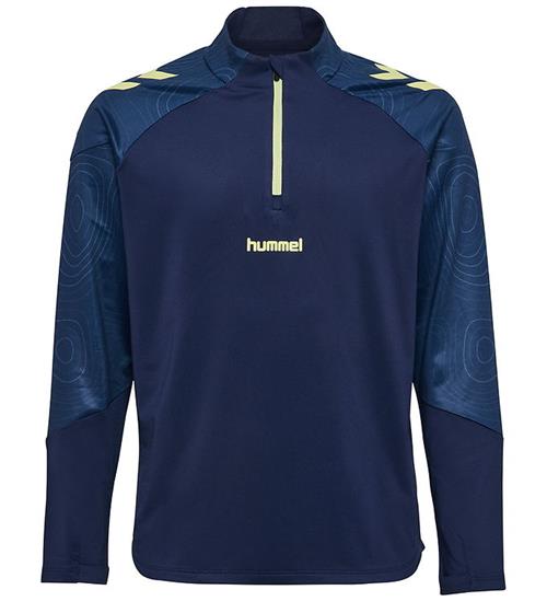 Hummel Bluse - hmlBlaze 2.0 Training Half Zip - Marine/Shadow Li