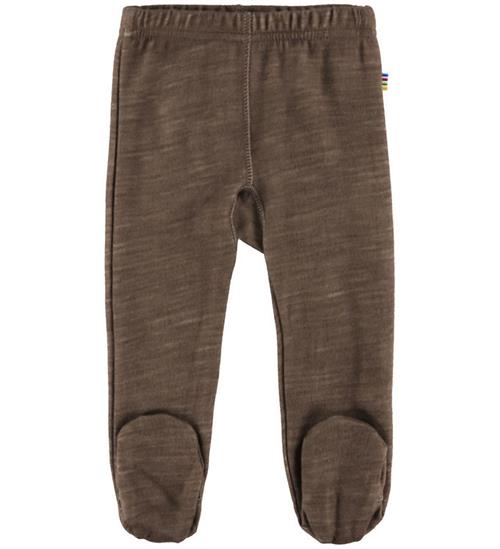 Joha Leggings m. Fødder - Uld - Mørkebrun