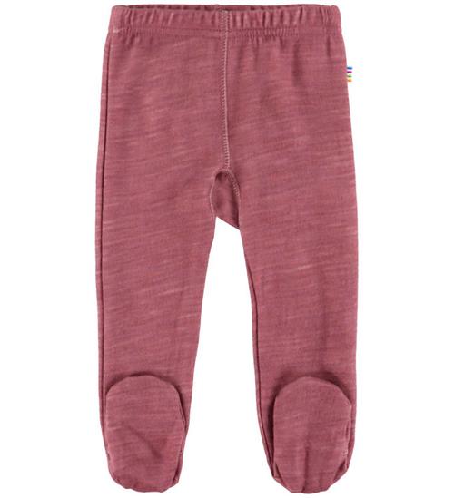 Joha Leggings m. Fødder - Uld/Bambus - Bordeaux