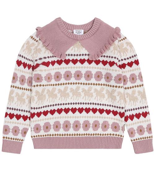 Hust and Claire Bluse - Strik - HcPippa - Ivory m. Enhjørninger
