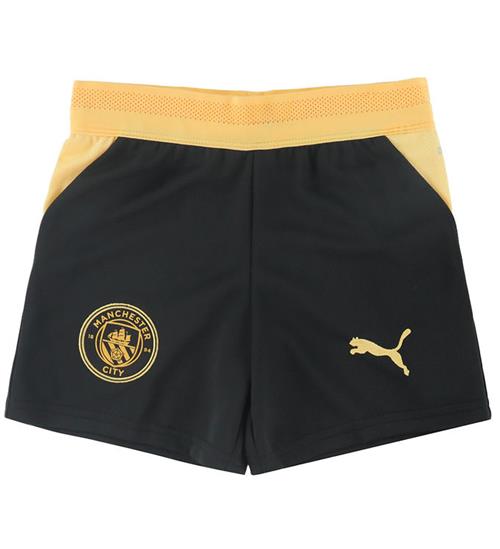 Puma Fodboldshorts - Manchester City Udebane - Sort/Flaxen