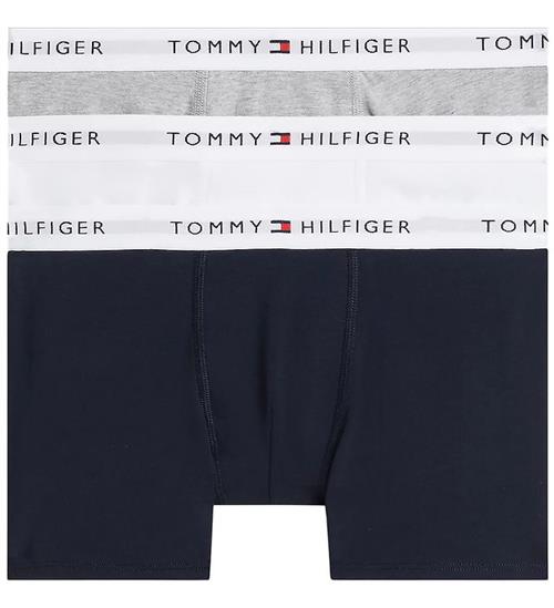 Tommy Hilfiger Boxershorts - Trunk - 3-pak - Gråmeleret/Hvid/Nav