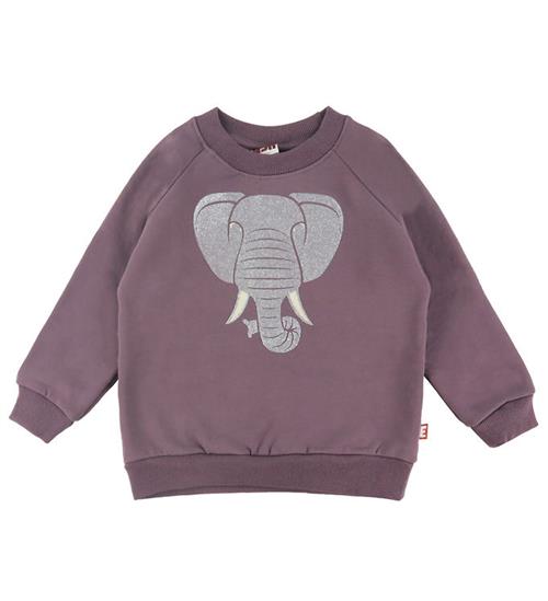DYR-Cph Sweatshirt - Dyrbellow - Grey Plum Elefant m. Glitter
