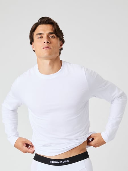Björn Borg Core Slim Long Sleeve T-shirt 2-pack Hvid, L