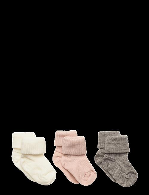 mp Denmark | Wool Rib Baby Socks - 3-Pack | 19/21