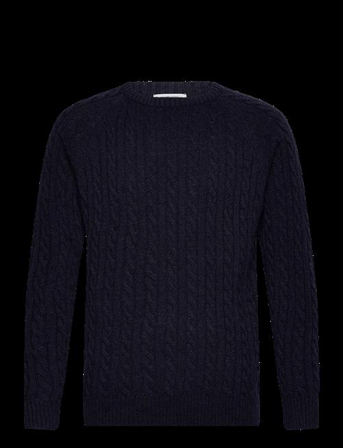 Lindbergh | Lambswool Raglan Cable O-Neck Knit | XL