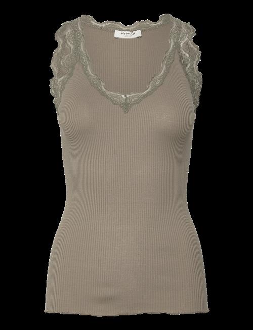 Rosemunde | Rwbeatha Silk Sl V-Neck Lace Top | M